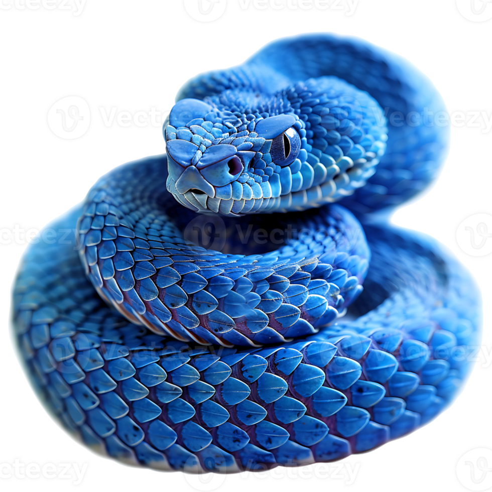 azul víbora serpiente en rama en aislado transparente antecedentes png