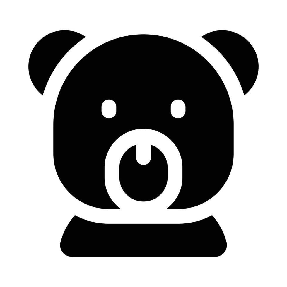 Simple Teddy Bear solid icon. The icon can be used for websites, print templates, presentation templates, illustrations, etc vector