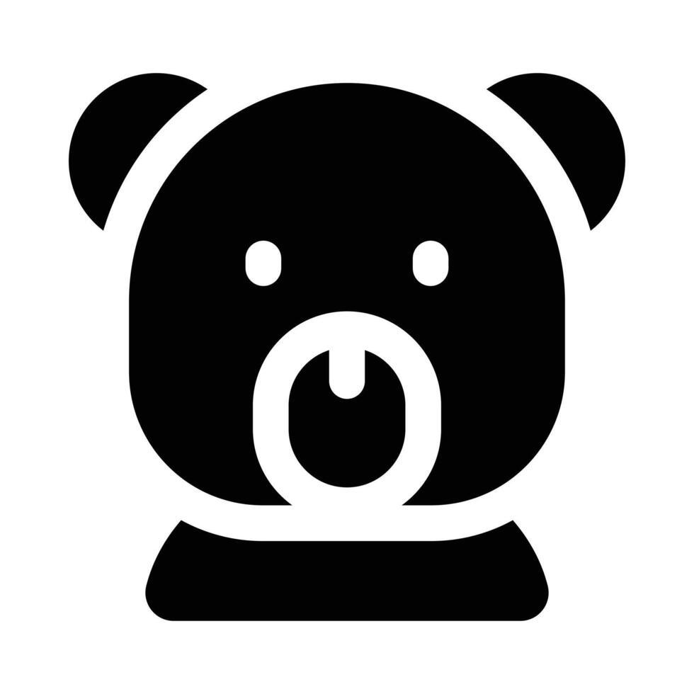 Simple Teddy Bear solid icon. The icon can be used for websites, print templates, presentation templates, illustrations, etc vector