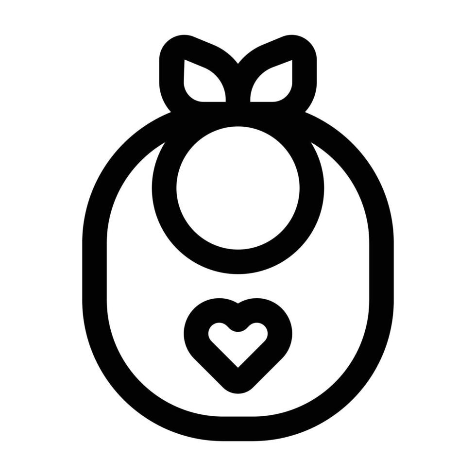 Simple Bib icon. The icon can be used for websites, print templates, presentation templates, illustrations, etc vector