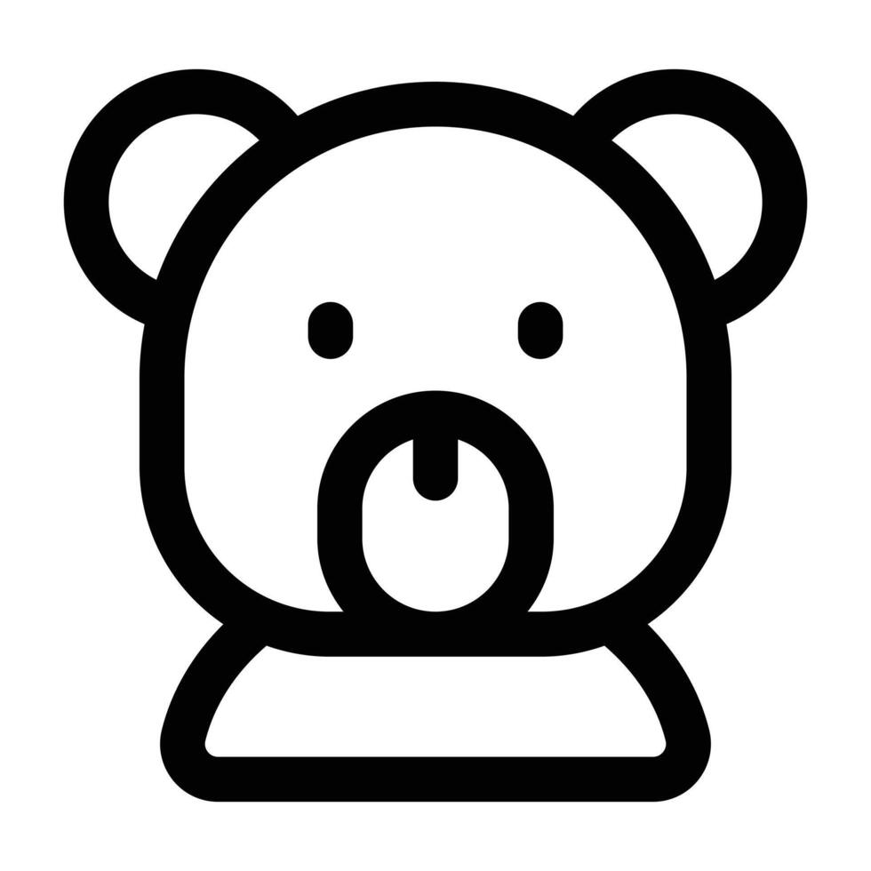 Simple Teddy Bear icon. The icon can be used for websites, print templates, presentation templates, illustrations, etc vector
