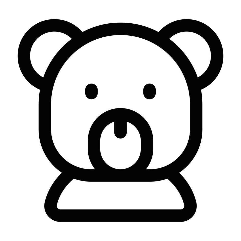 Simple Teddy Bear icon. The icon can be used for websites, print templates, presentation templates, illustrations, etc vector