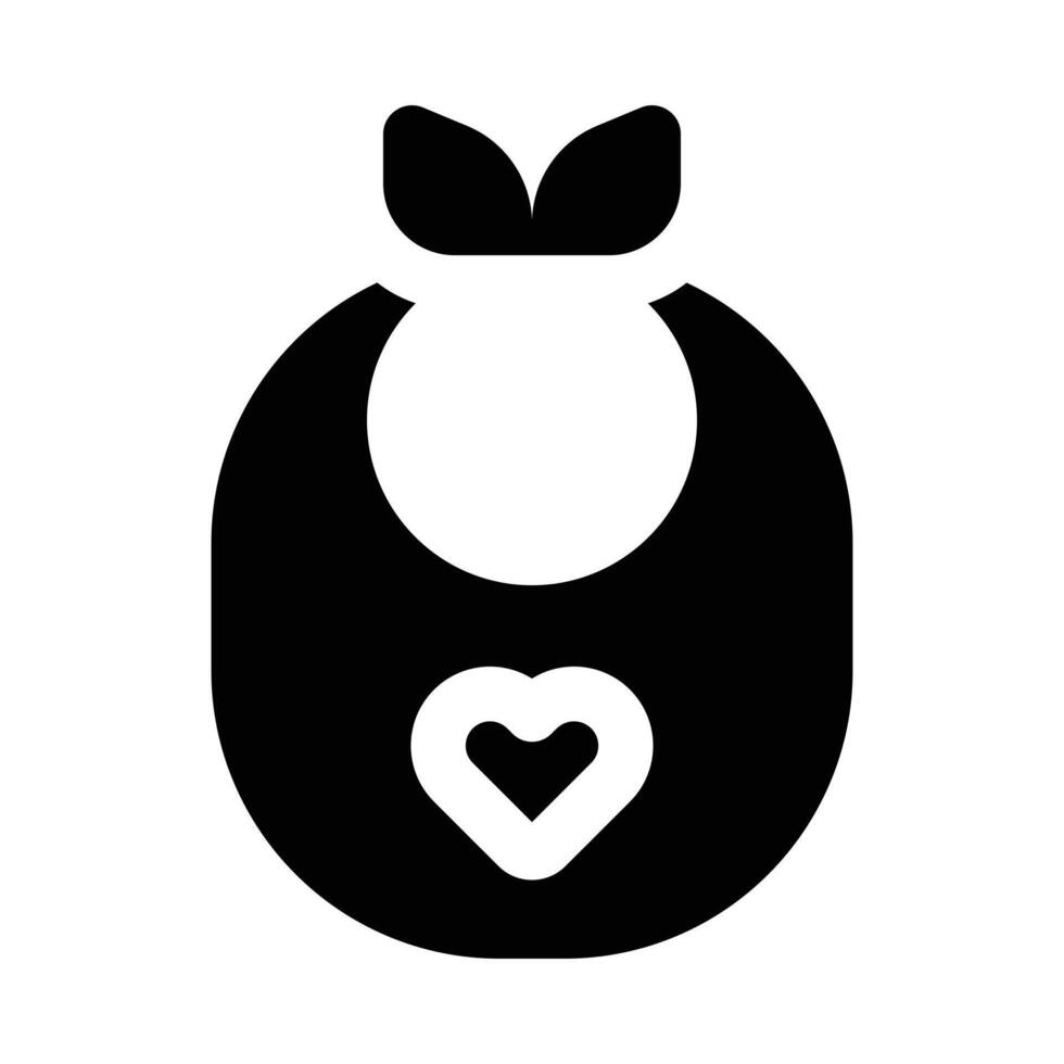 Simple Bib solid icon. The icon can be used for websites, print templates, presentation templates, illustrations, etc vector