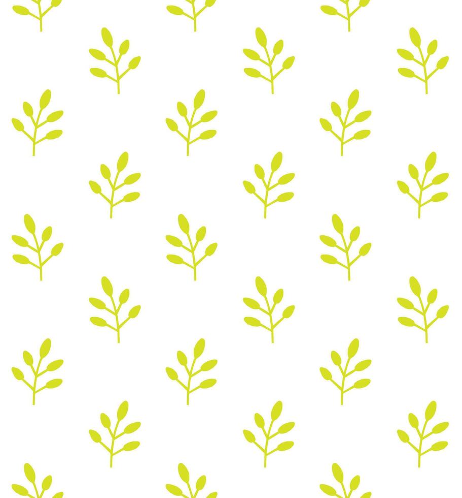 Seamless pattern of hand drawn leaves vector