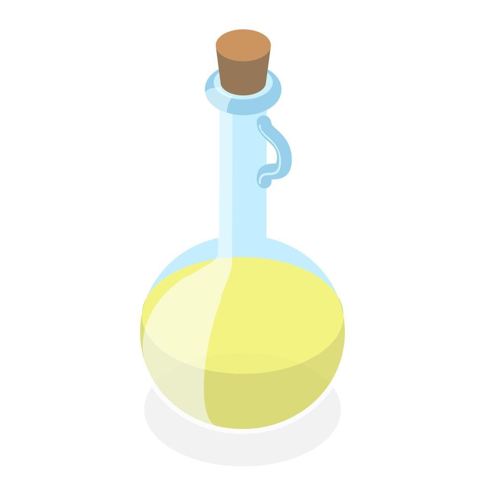 3D Isometric Flat Concept of Vessel. vector