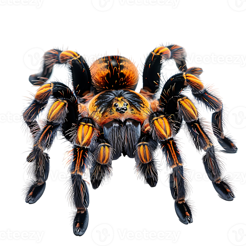 Tarantula spider on isolated transparent background png