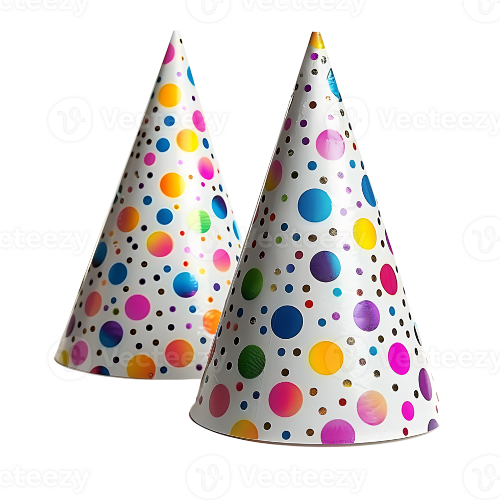 Birthday party hat on isolated transparent background png