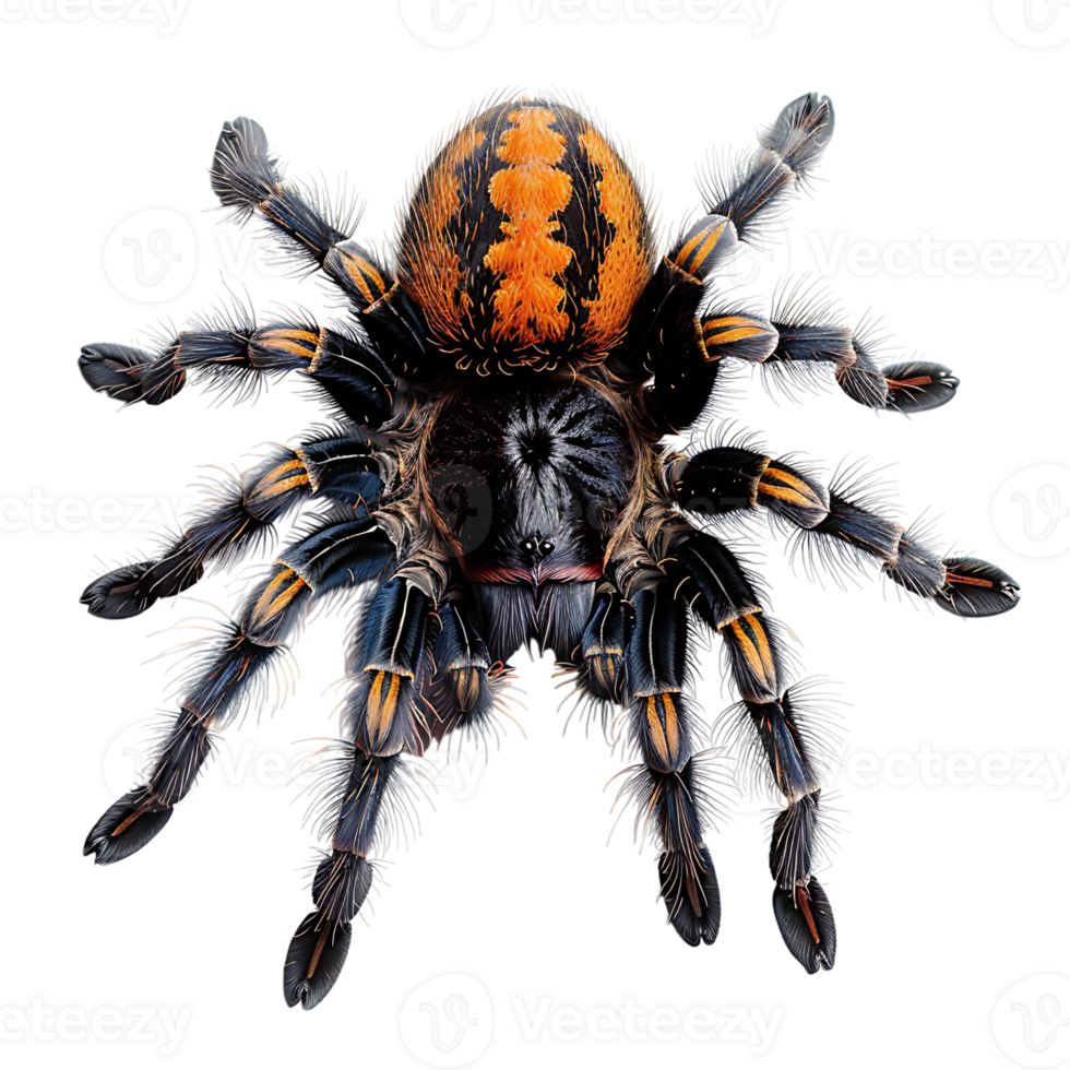 Tarantula spider on isolated transparent background png