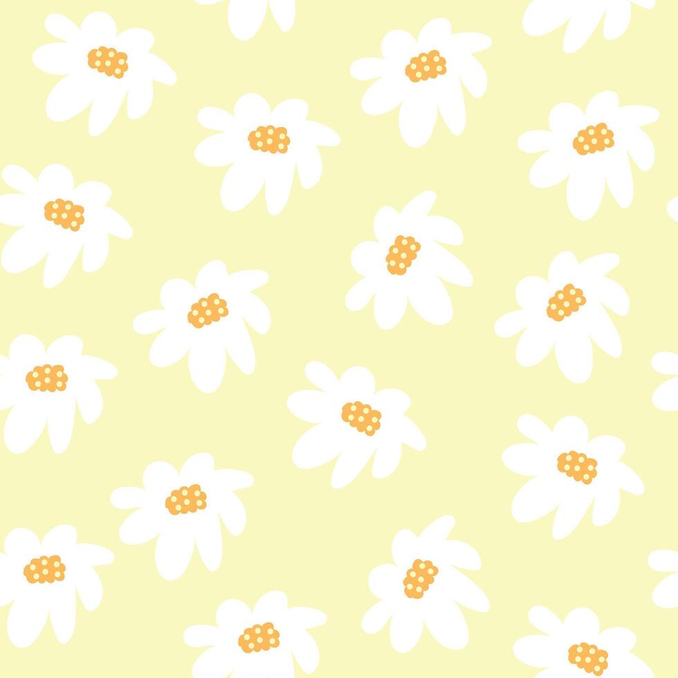 Seamless pattern of cute white flower blooming pastel background.Nature.Floral.Image for marry card,poster,print screen.Illustration. vector