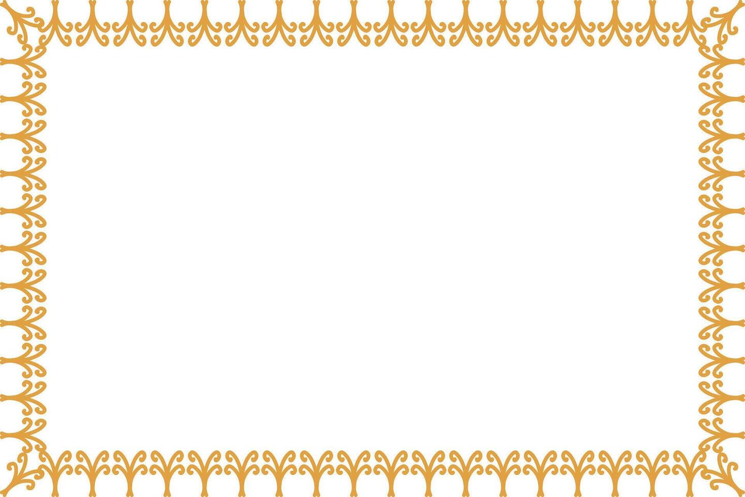 Decorative ornament border frame design vector
