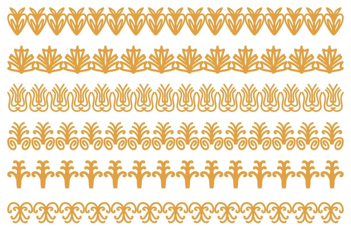 Decorative ornament border design set vector