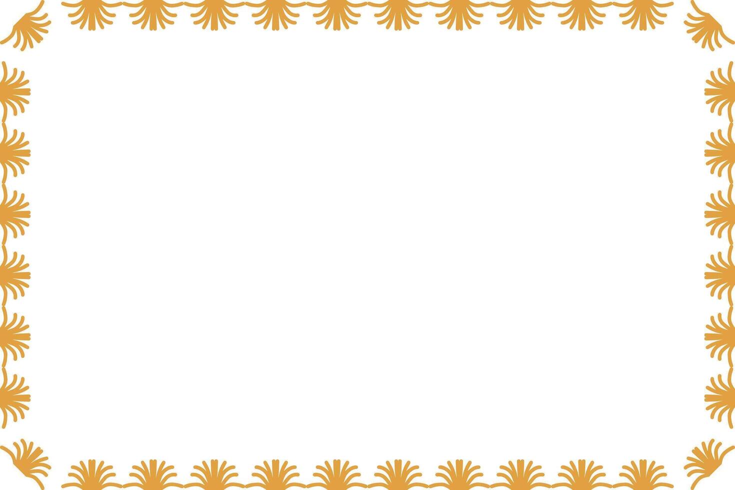Decorative ornament border frame design vector
