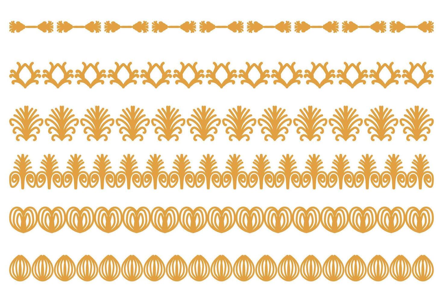 Decorative ornament border design set vector