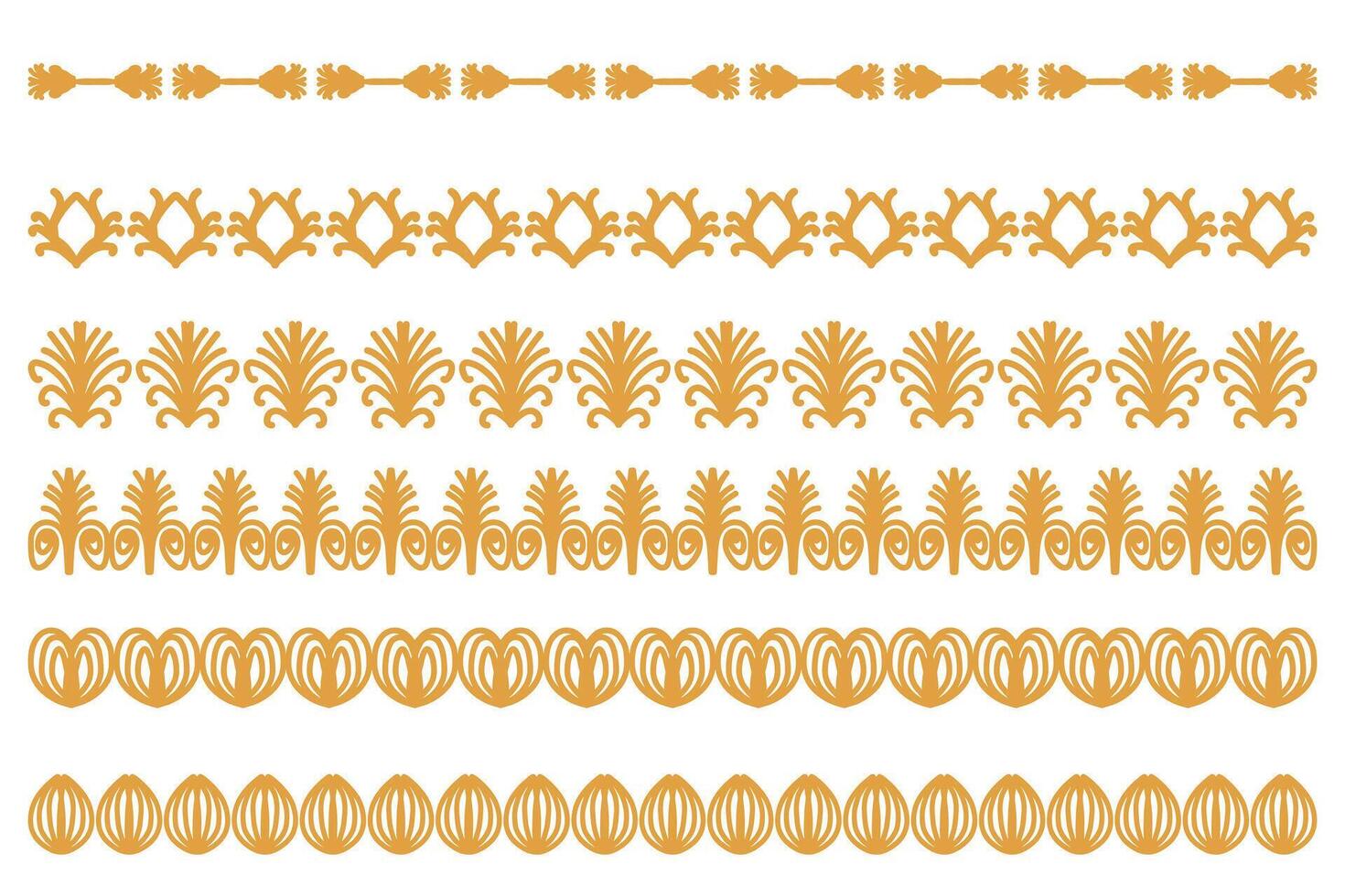 Decorative ornament border design set vector