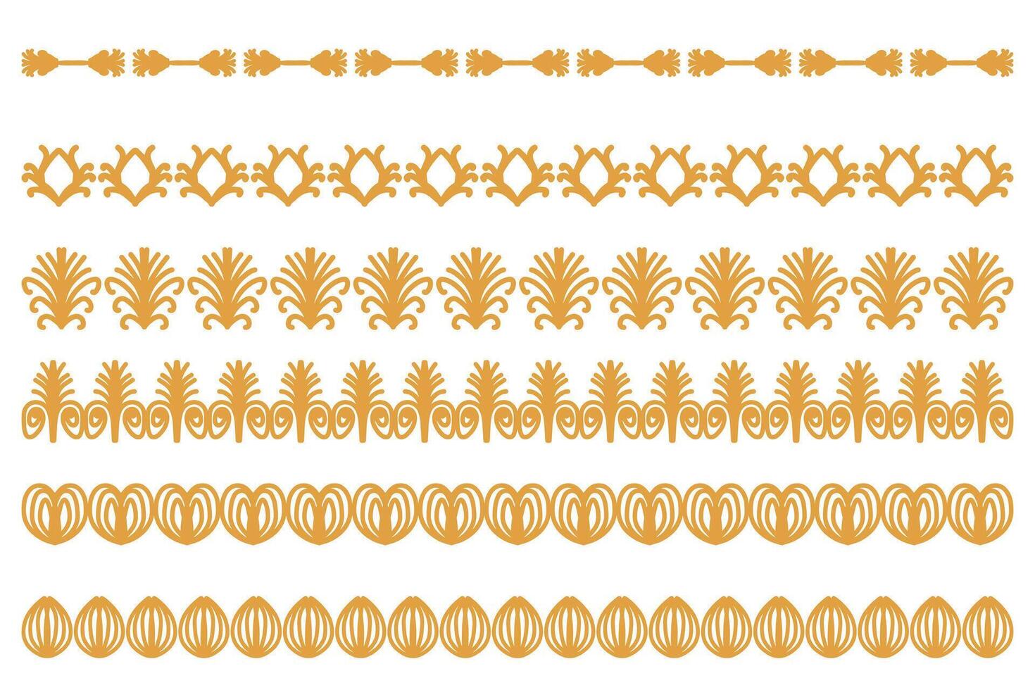 decorativo ornamento frontera diseño conjunto vector