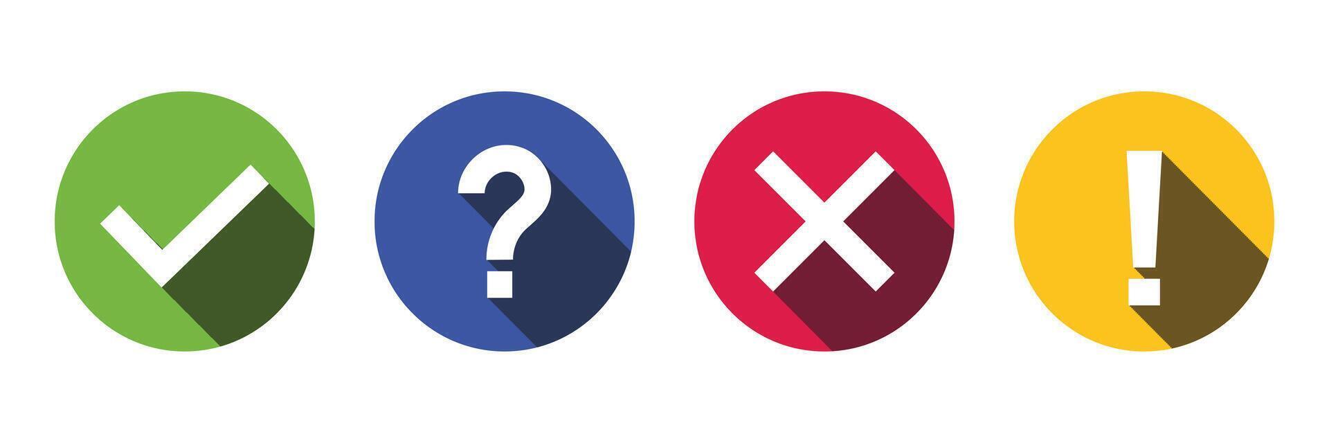 Set of error x mark. Line and glyph wrong cross mark. vector