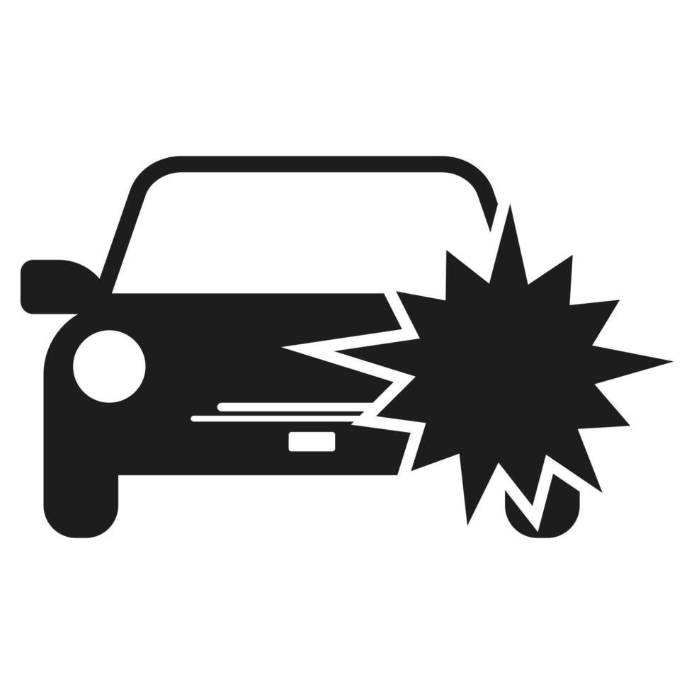 Set of Auto crash signs. Broken cars signs collection. vector