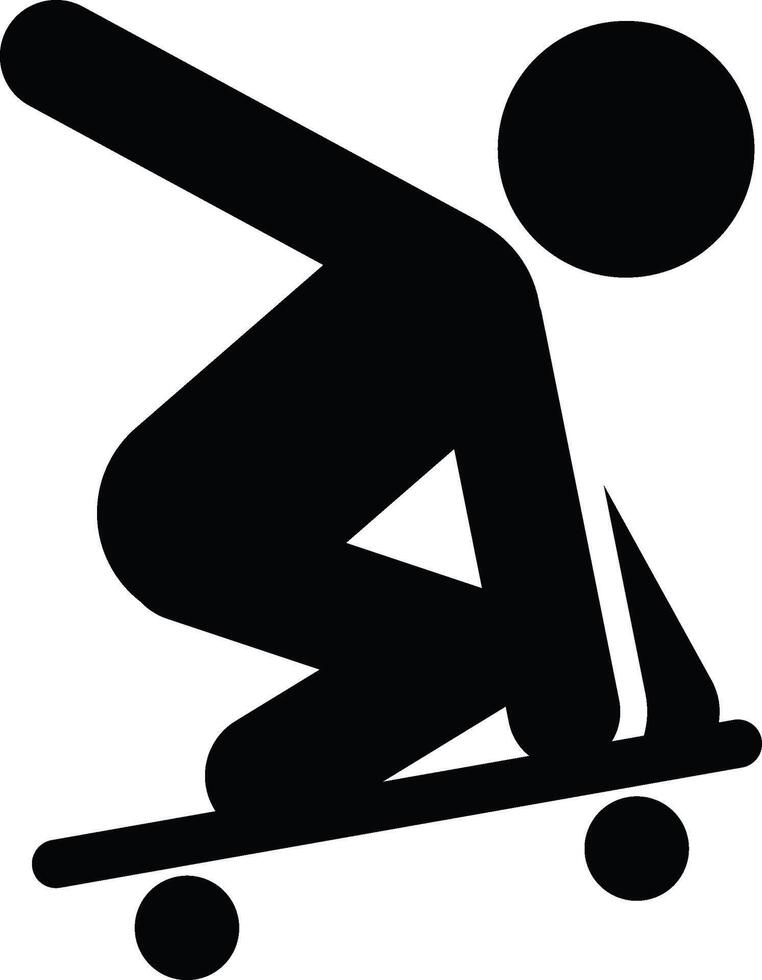 Skateboard Outline set icon Collection. Figure ice skating shoes. vector