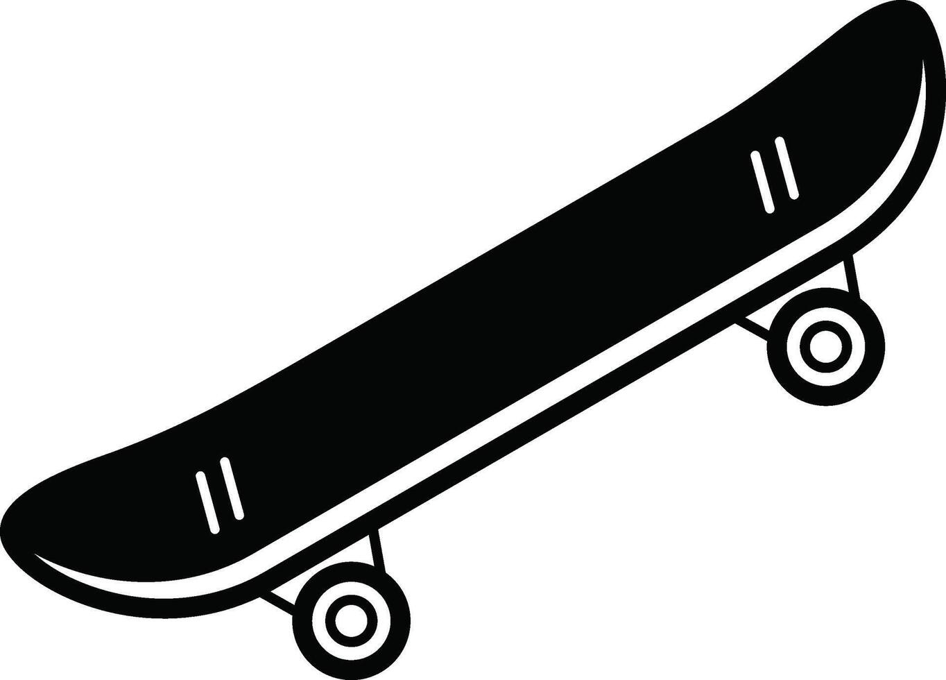 Skateboard Outline set icon Collection. Figure ice skating shoes. vector