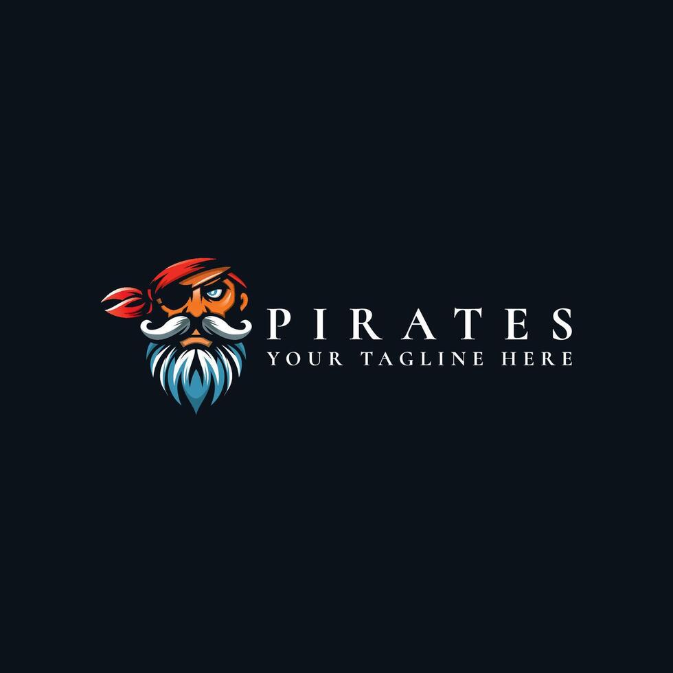 pirata logo, moderno mascota piratas logo vector