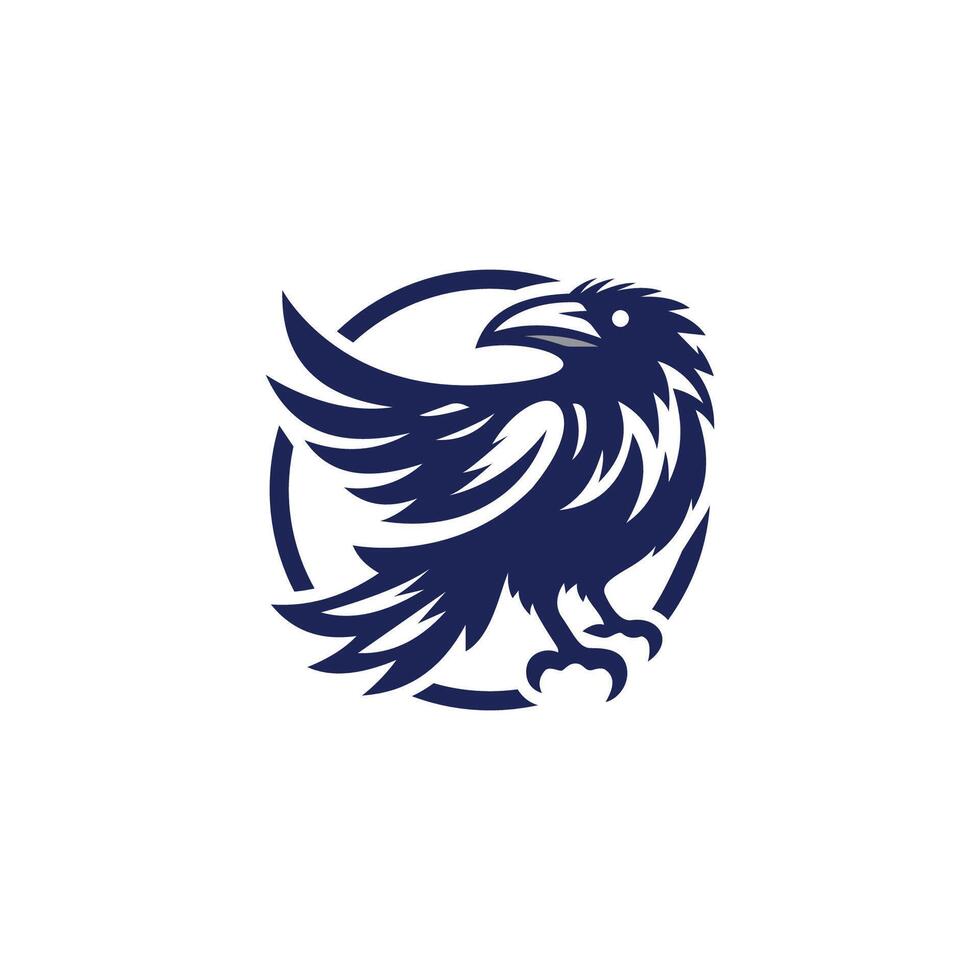 Raven Logo, modern raven logo deign template vector