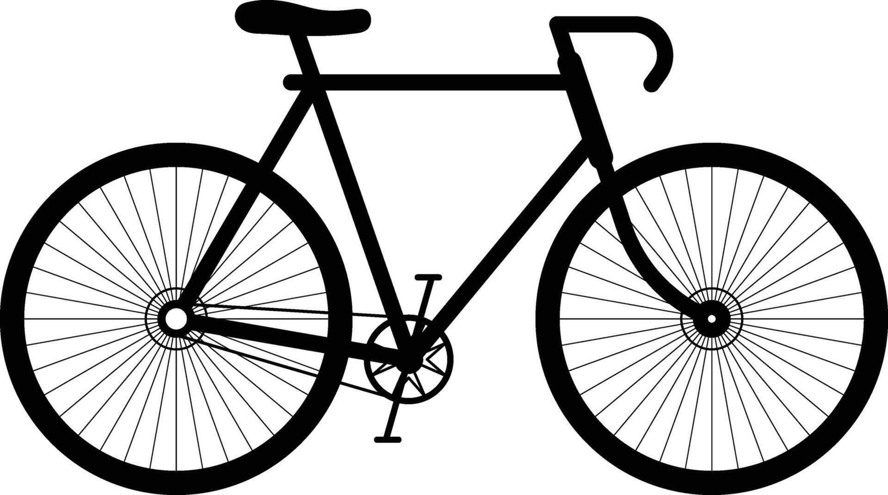 Racing Bicycle icon collection. Bicycle Silhouette icon isolated. vector