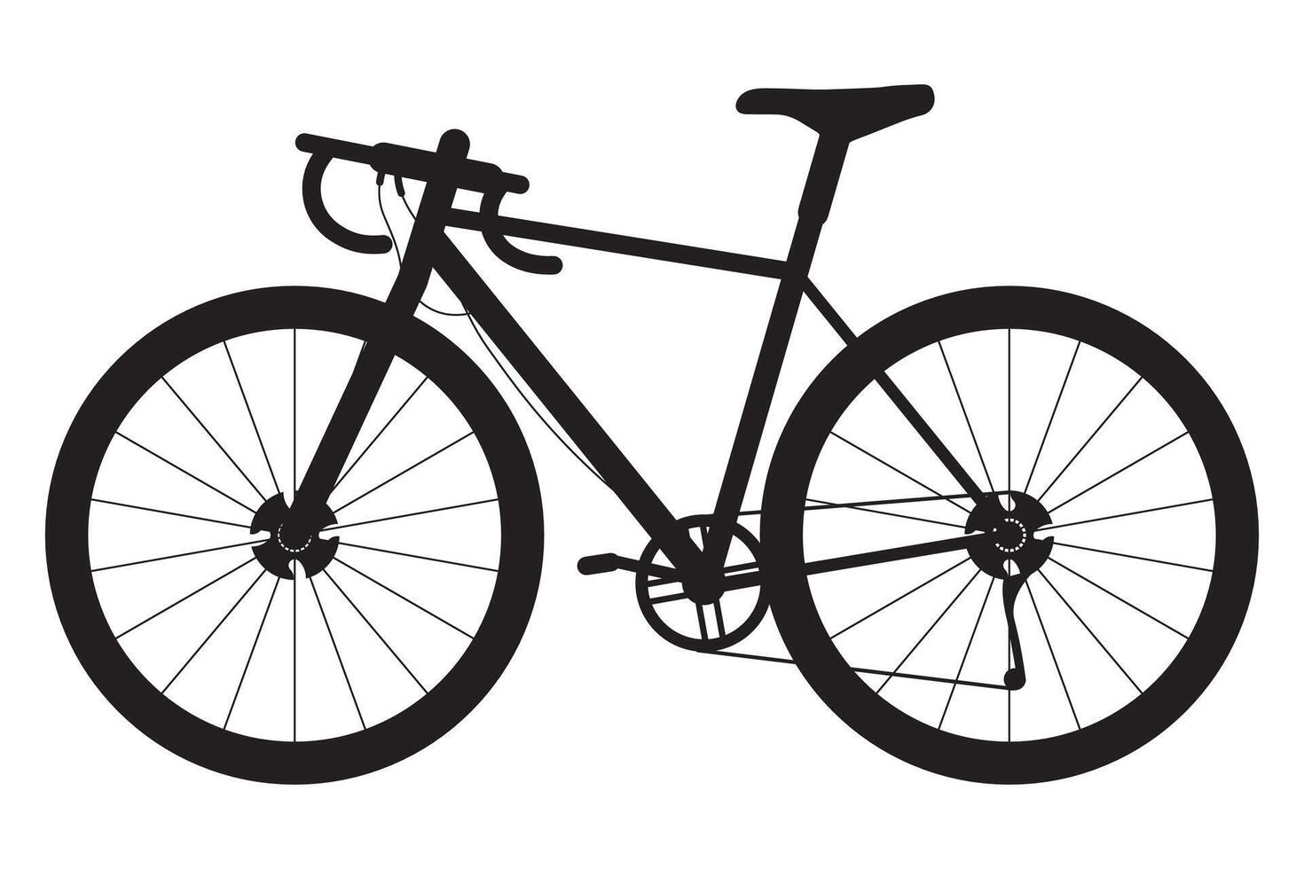 Racing Bicycle icon collection. Bicycle Silhouette icon isolated. vector