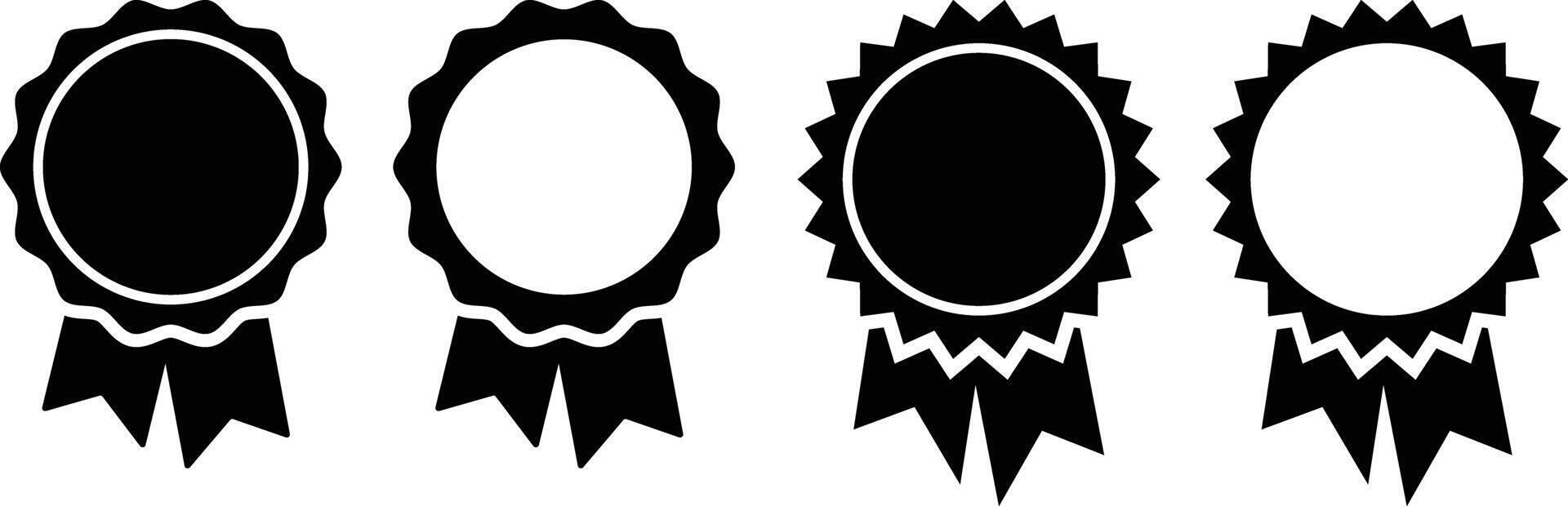 Winning award, prize, medal or badge flat icon vector