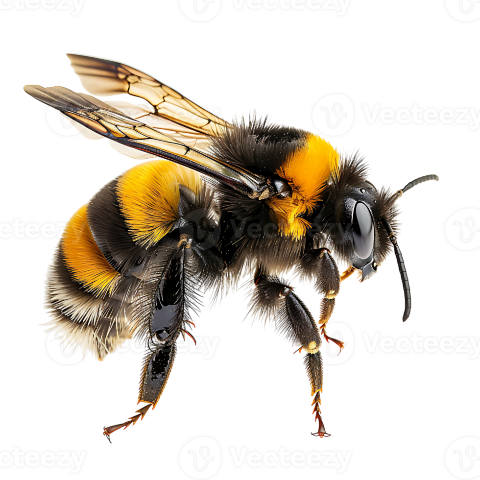 Bumblebee flying on isolated transparent background png