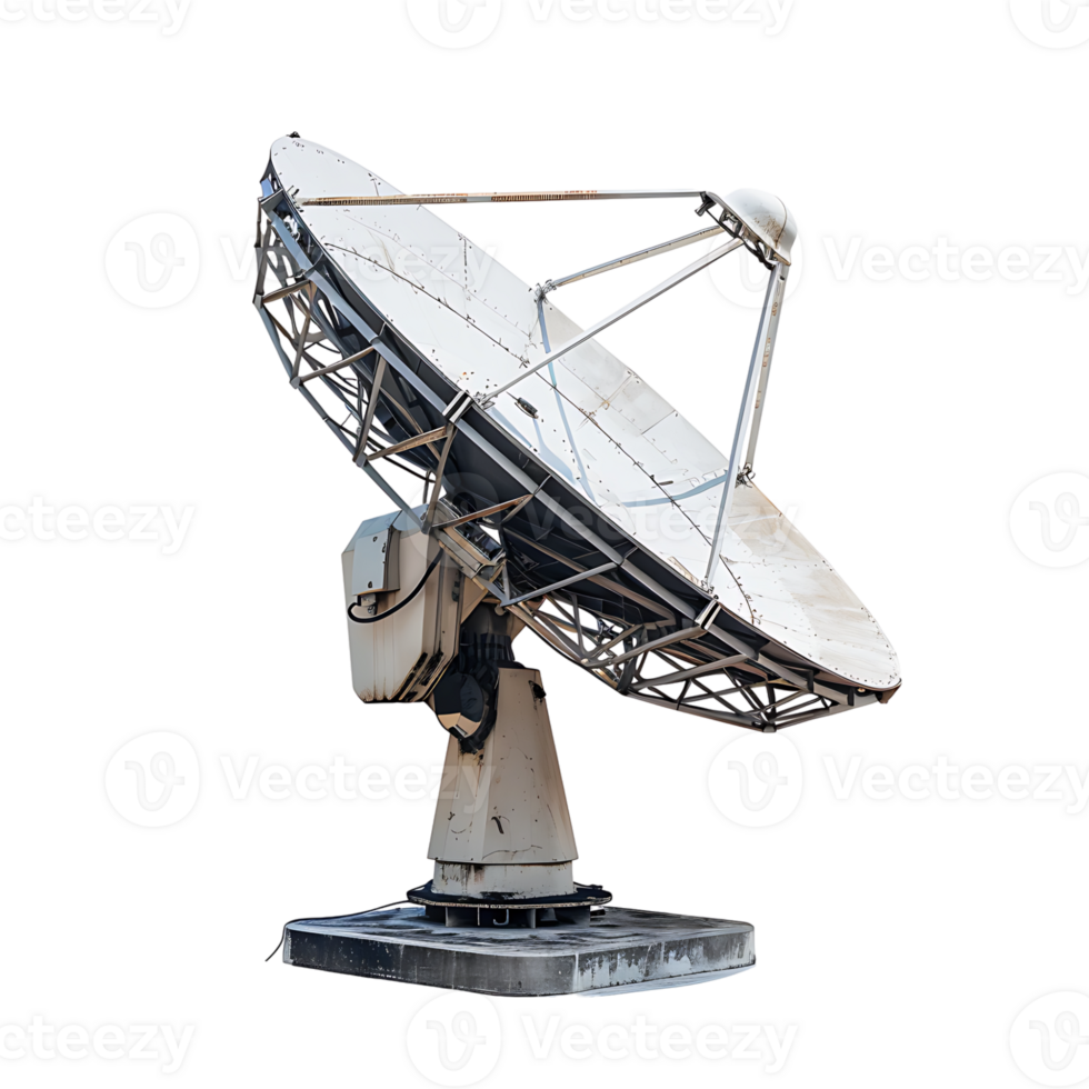 Satellite dish on isolated transparent background png