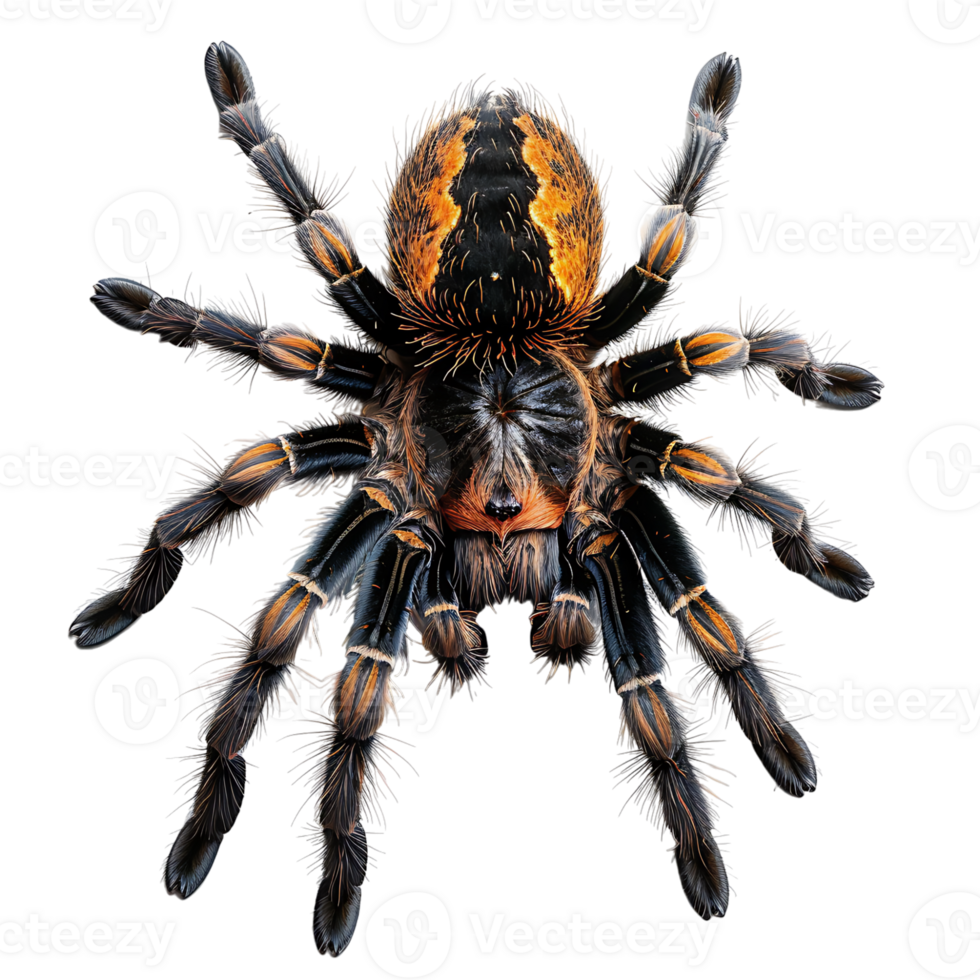 Tarantula spider on isolated transparent background png