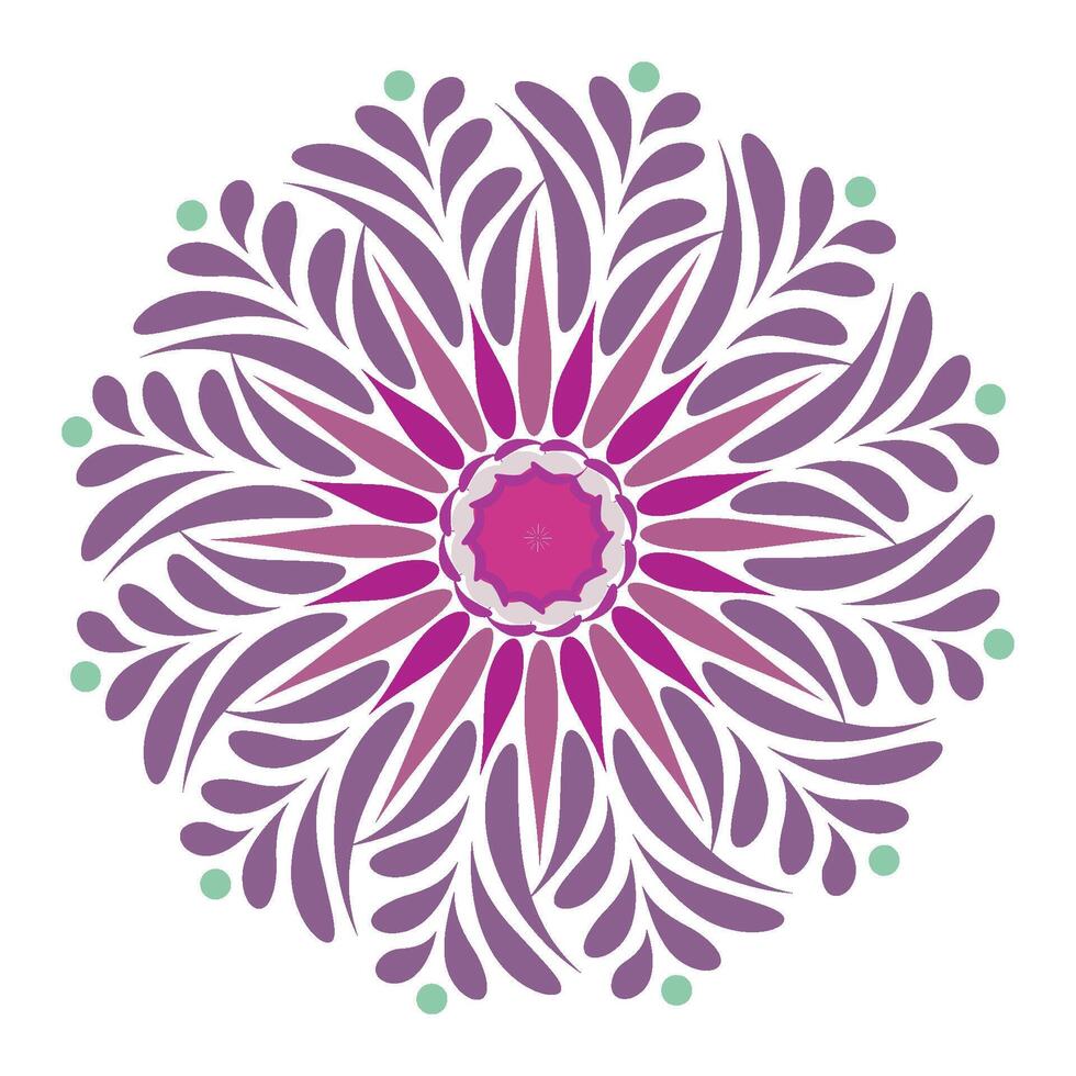 Elegant Simple Mandala line Drawing for print or use as Embroidery design vector