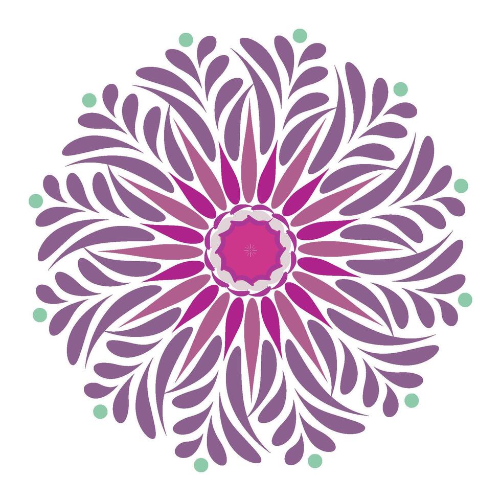 Elegant Simple Mandala line Drawing for print or use as Embroidery design vector