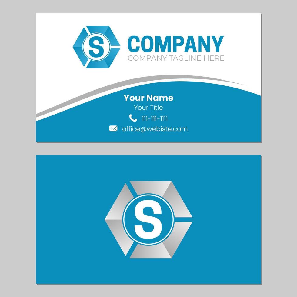 Abstract Company Business Card with Logo for print vector