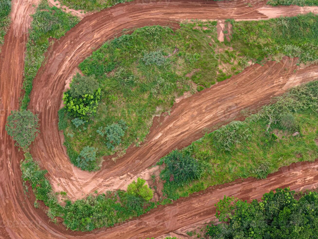 aéreo imagen de motocross pista foto