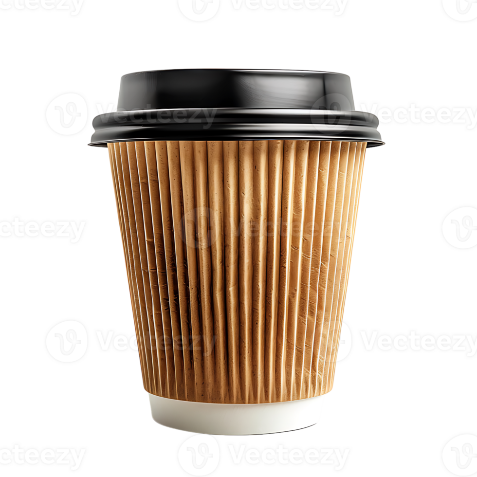 Take away coffee cup mockup on isolated transparent background png