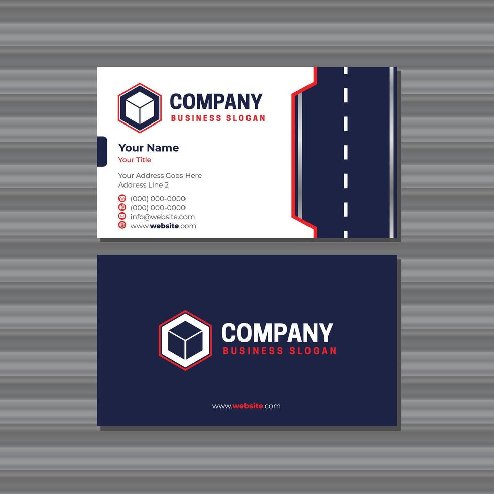 Road Business Card Design for Car, Taxi, Transportation Business vector