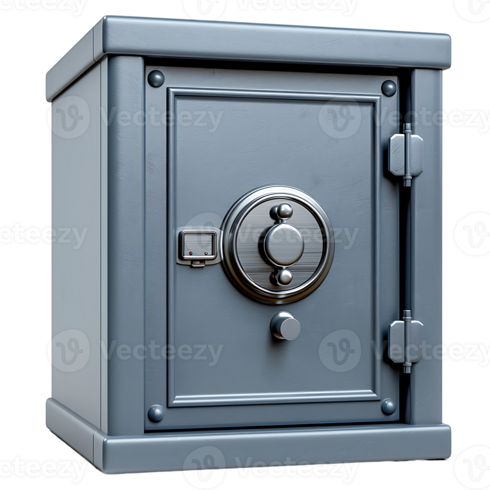 Safety locker safe box on isolated transparent background png