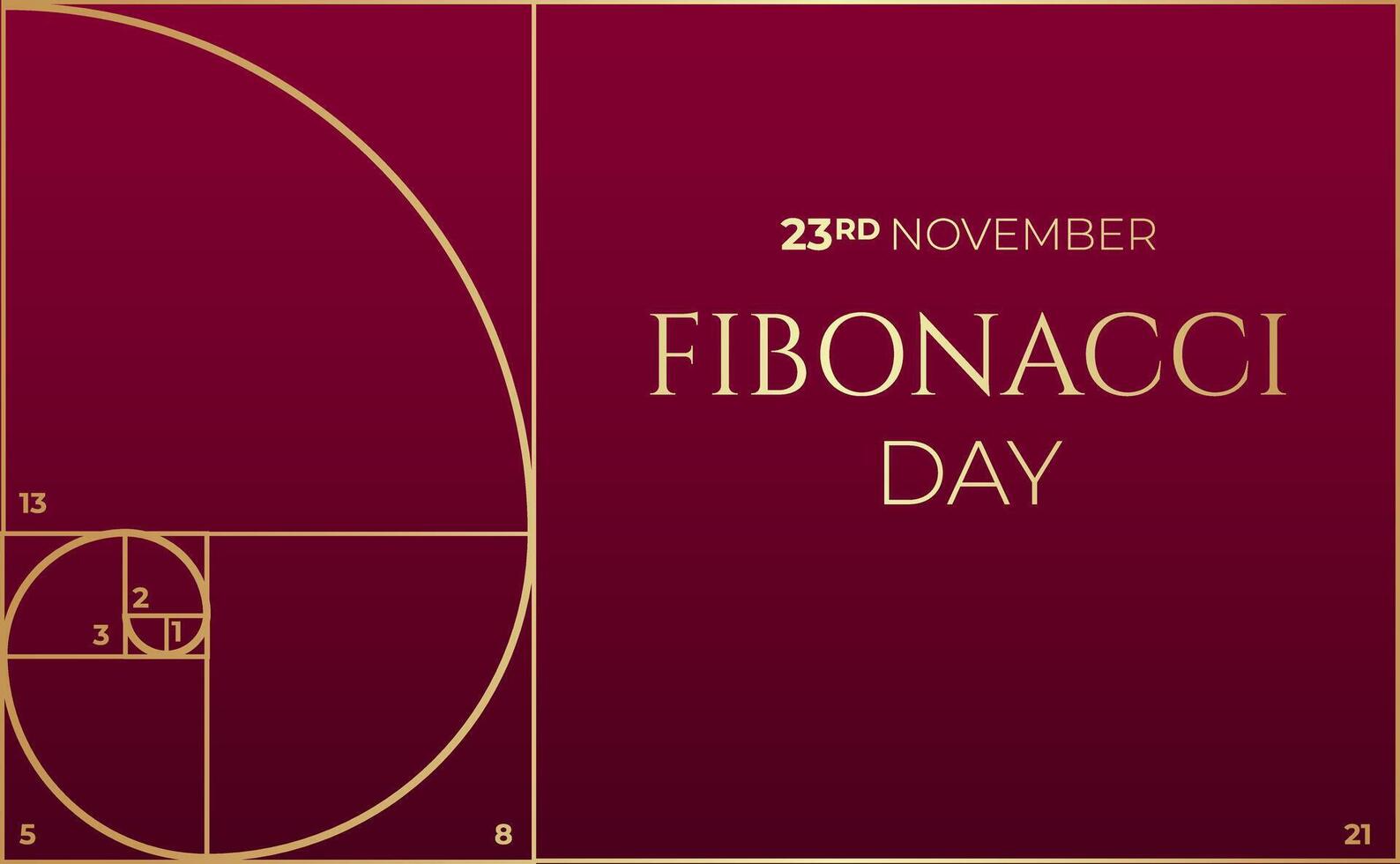 Fibonacci Day Background Illustration vector