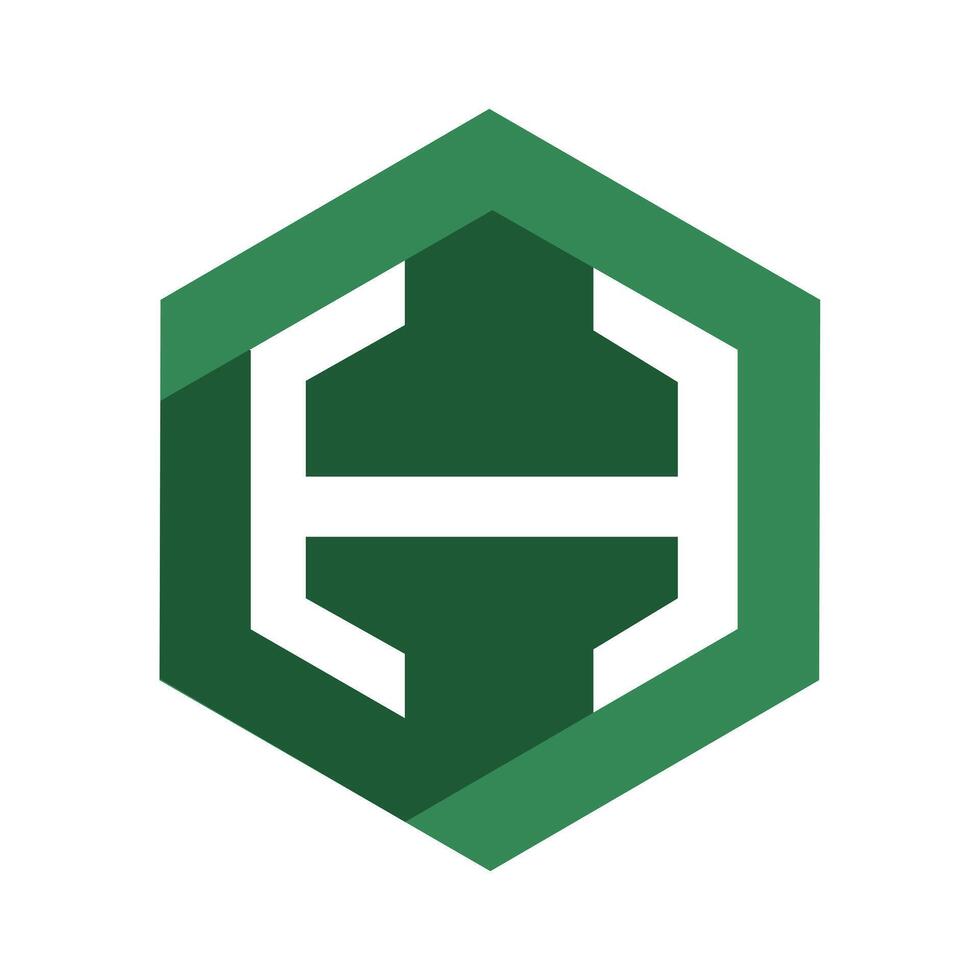 H Hexa Icon vector