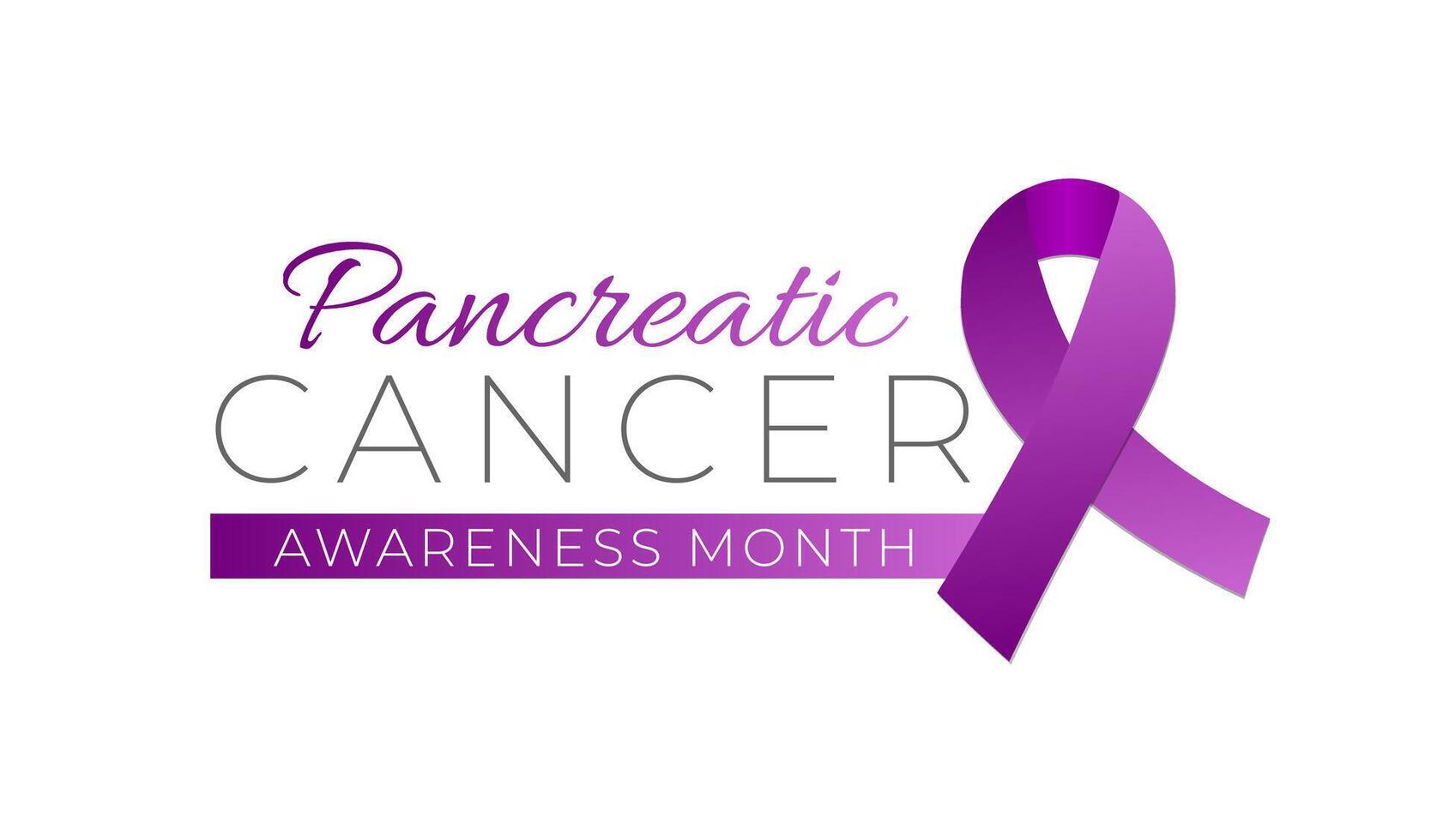 Pancreatic Cancer Awareness Month Isolated Logo Icon Sign vector