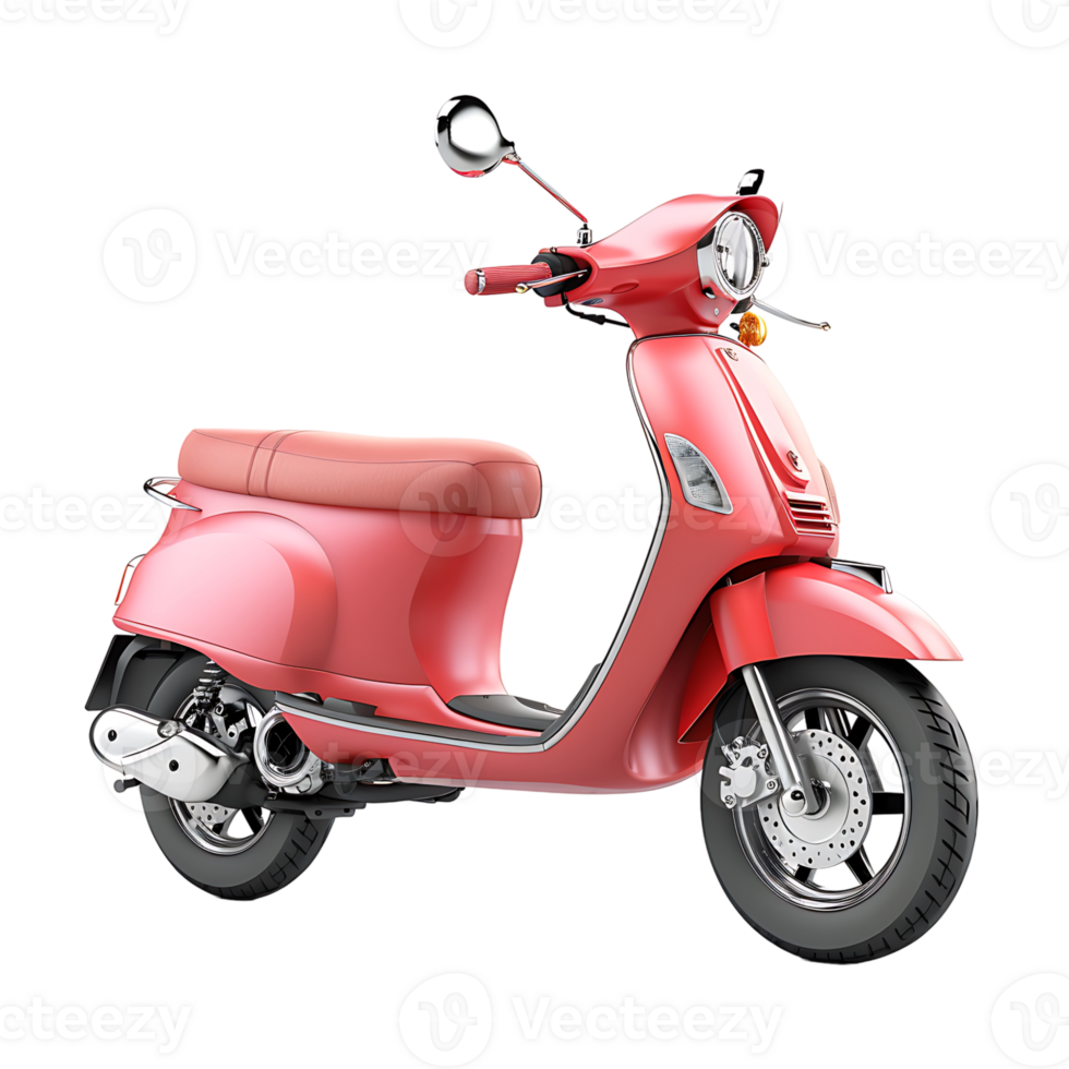 3d scooter on isolated transparent background png