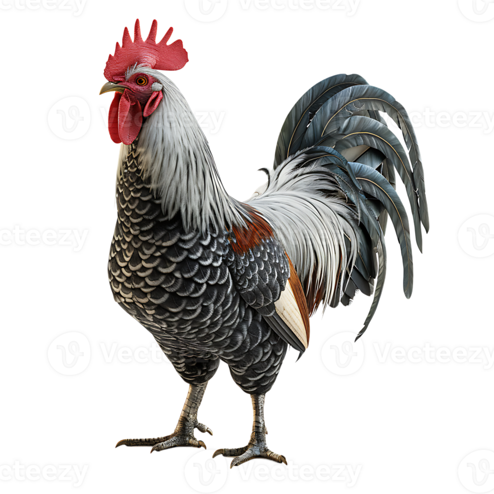 Rooster on isolated transparent background png