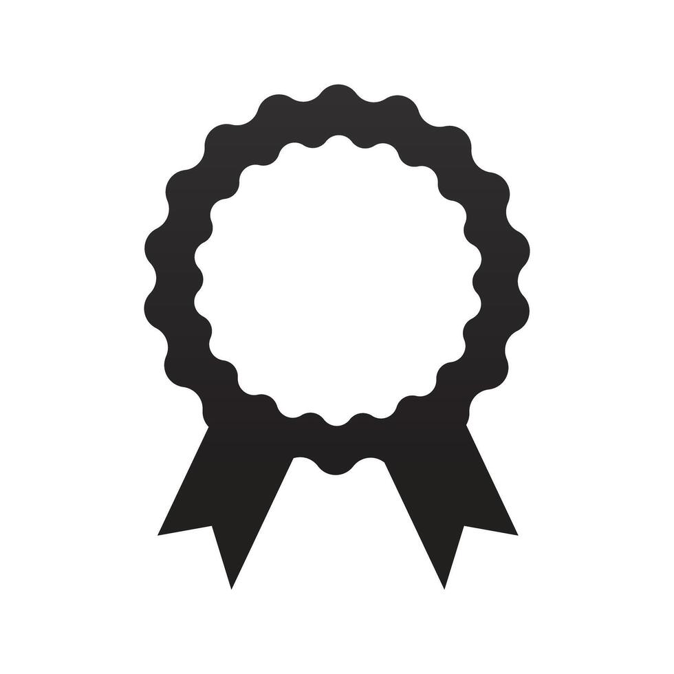 Blank Ribbon Badge Icon vector