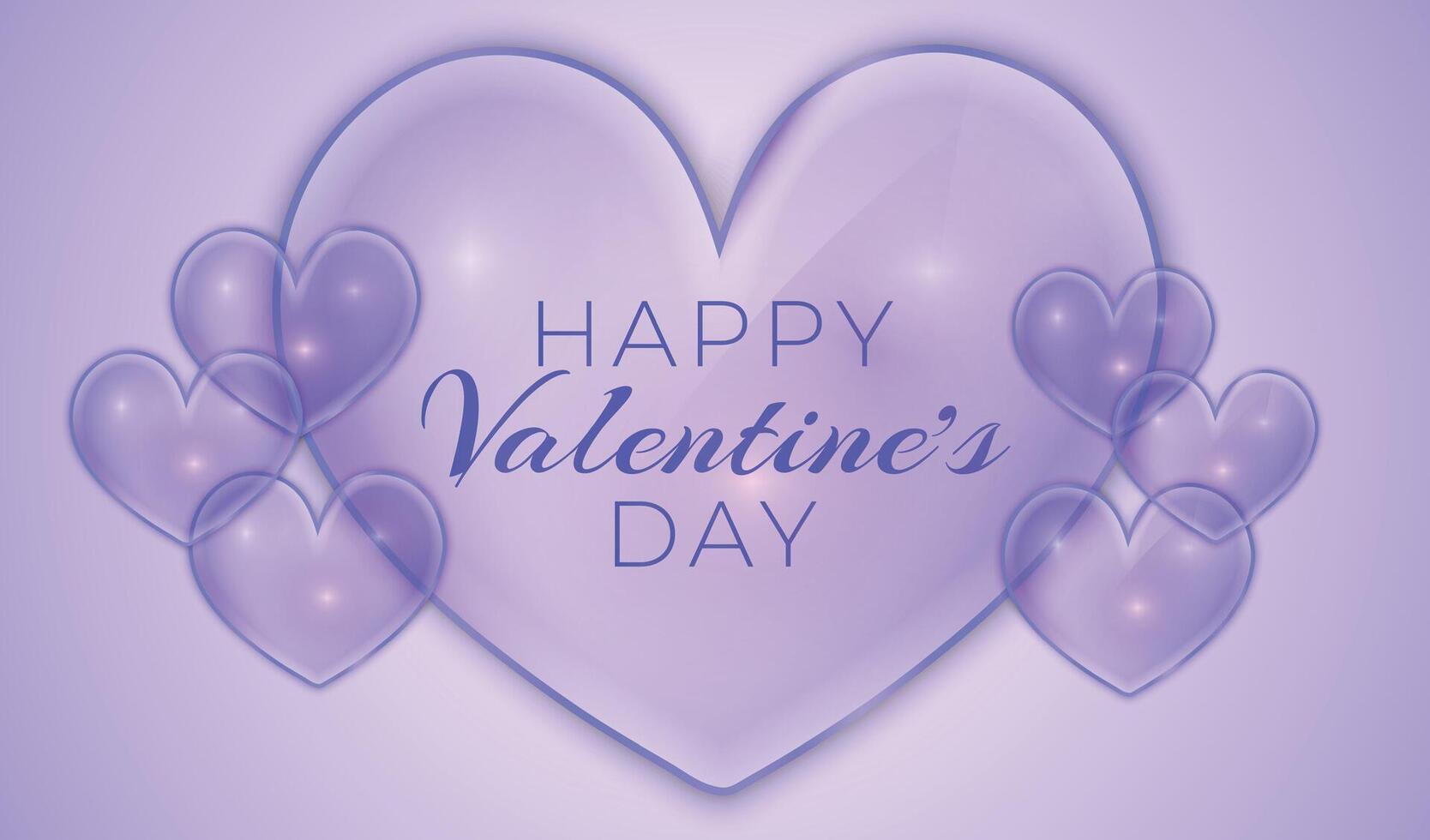 Purple Happy Valentine's Day Background Illustration vector