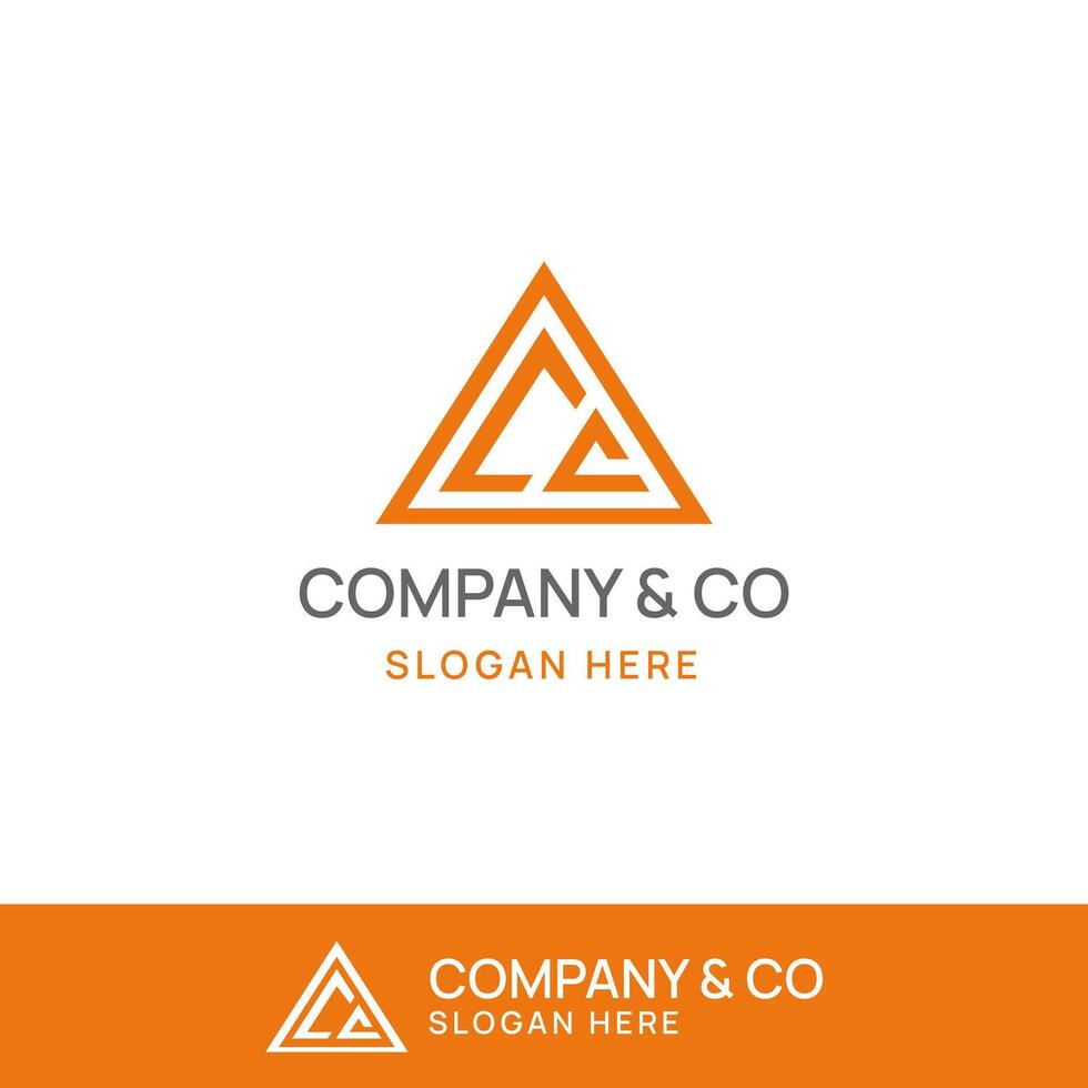 CC Triangle Logo Template vector