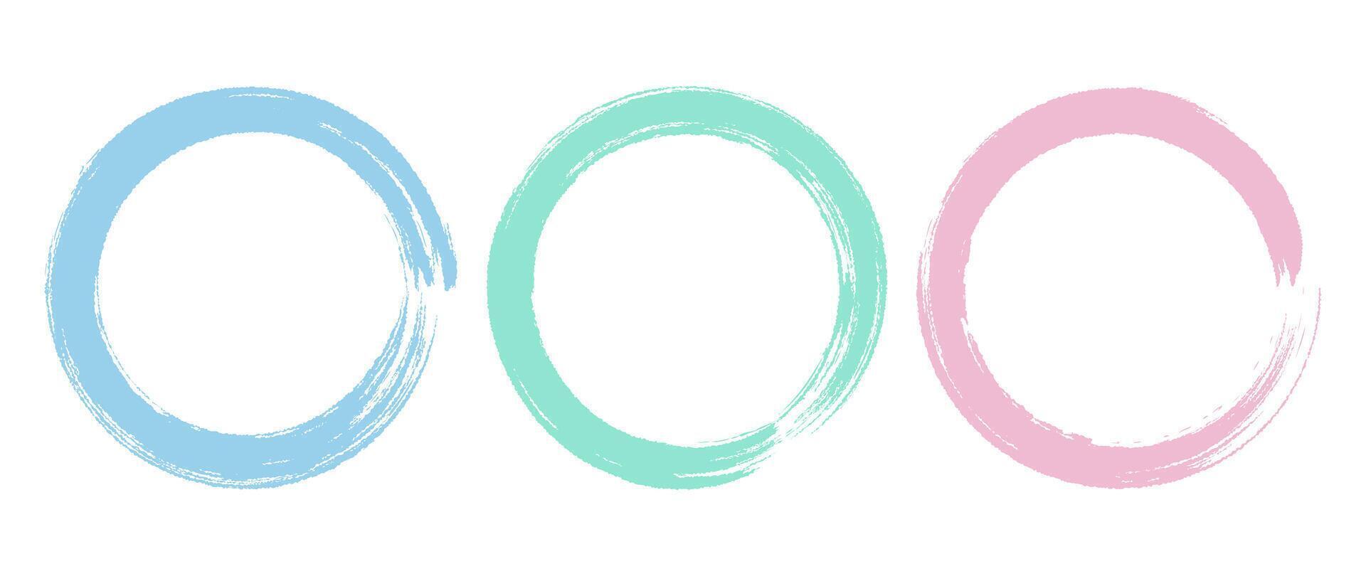 Brush Circle Logo template Design vector