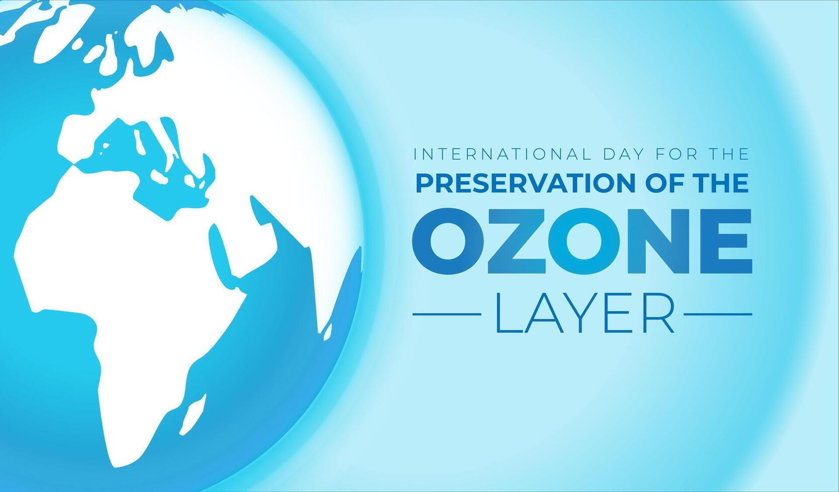 Preservation of the Ozone Layer International Day Background vector