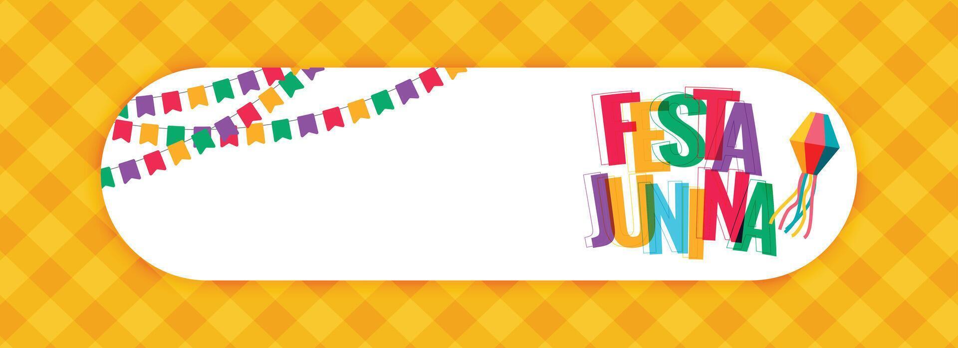 festa junina carnival banner with text space vector