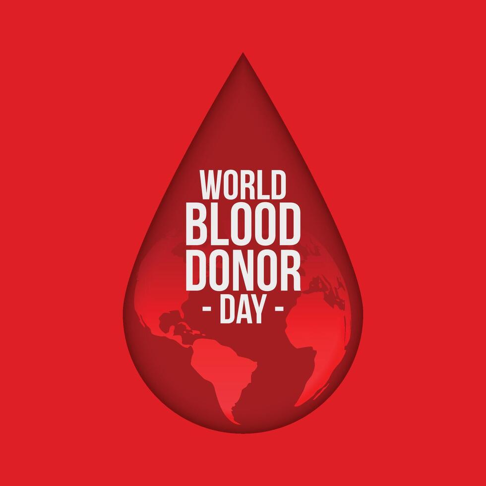 world blood donor day background vector
